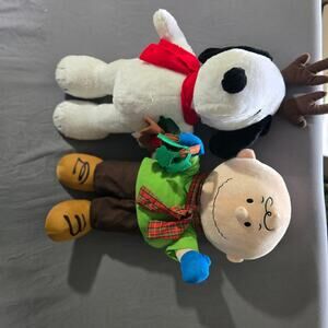Snoopy and Charlie Brown Stuffed animals